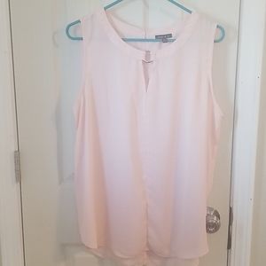 Blush sleeveless blouse